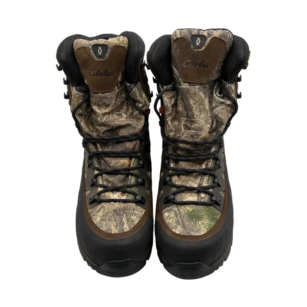 Cabelas Hunting Boots Mens 14M Camo Brown Good Gore-Tex Waterproof Insulated